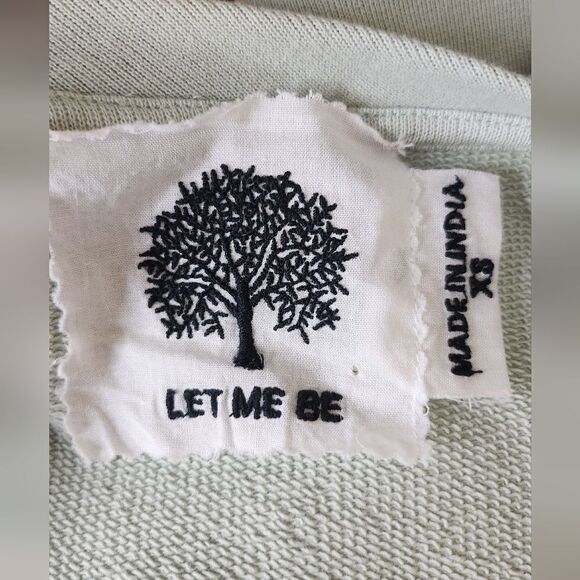 Anthropologie Let Me Be Luckcharm women's blue cotton beaded sweatshirt Size XS - Picture 7 of 12